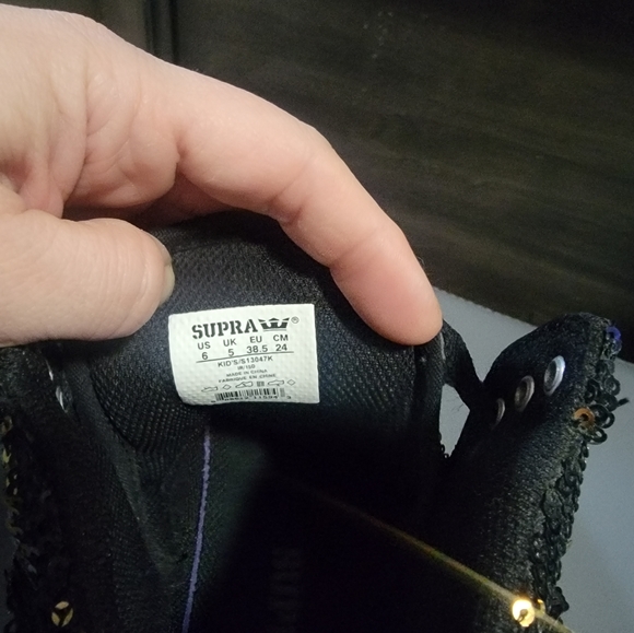 Supra glitter high tops *size 8 in women's - Picture 3 of 7